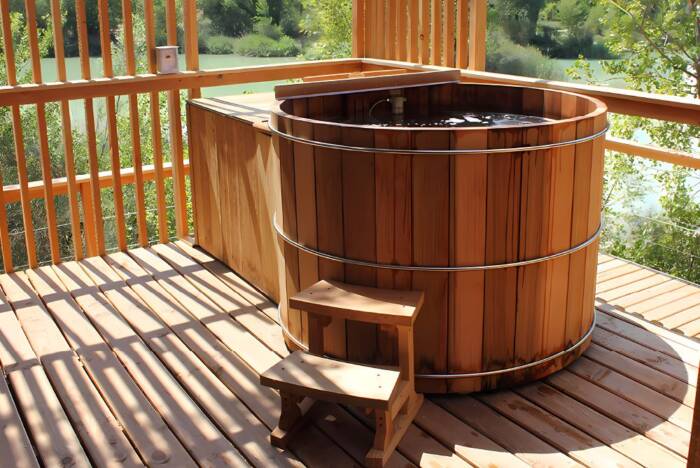 Red cedar wood hot tub - Image 5